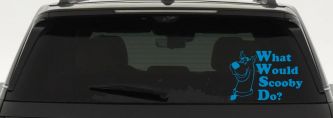 What Would Scooby Do Cartoons Car or Truck Window Decal Sticker (Blue)