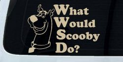 What Would Scooby Do Cartoons Car or Truck Window Decal Sticker (Desert Sand)