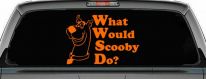 What Would Scooby Do Cartoons Car or Truck Window Decal Sticker (Orange)