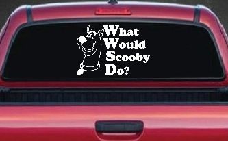 What Would Scooby Do Cartoons Car or Truck Window Decal Sticker