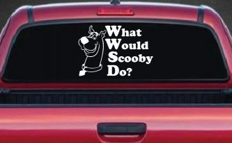 What Would Scooby Do Cartoons Car or Truck Window Decal Sticker