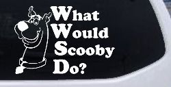 What Would Scooby Do Cartoons Car or Truck Window Decal Sticker