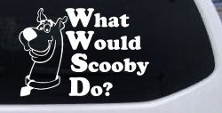What Would Scooby Do Cartoons Car or Truck Window Decal Sticker