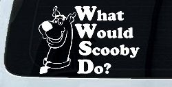 What Would Scooby Do Cartoons Car or Truck Window Decal Sticker