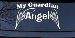 My Guardian Angel With Wings Christian Car or Truck Window Decal Sticker