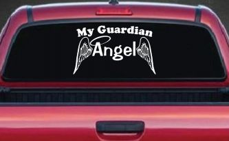 My Guardian Angel With Wings Christian Car or Truck Window Decal Sticker