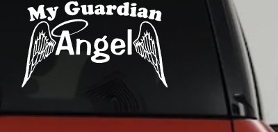 Guardian Angel With Wings Christian Car Truck Decal Window Sticker