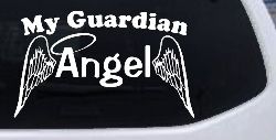 My Guardian Angel With Wings Christian Car or Truck Window Decal Sticker