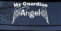 My Guardian Angel With Wings Christian Car or Truck Window Decal Sticker