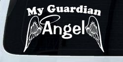 My Guardian Angel With Wings Christian Car or Truck Window Decal Sticker