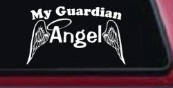 My Guardian Angel With Wings Christian Car or Truck Window Decal Sticker