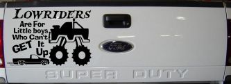 Lowriders can't get it up Off Road Decal Off Road Car or Truck Window Decal Sticker (Black)