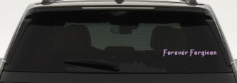 Forever Forgiven Christian Car or Truck Window Decal Sticker (Lilac)