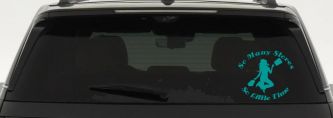 So Many Stores So Little Time Shopping Mom Women Girl Car or Truck Window Decal Sticker (Turquoise)