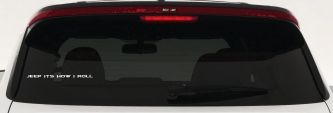 Jeep It's How I Roll Off Road Car or Truck Window Decal Sticker (White)