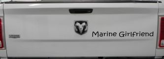 Marine Girlfriend Military Car or Truck Window Decal Sticker (Black)