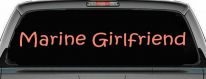 Marine Girlfriend Military Car or Truck Window Decal Sticker (Coral)