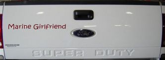 Marine Girlfriend Military Car or Truck Window Decal Sticker (Purple Red)