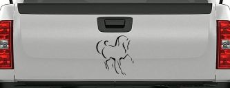 Tribal Horse Car or Truck Window Decal Sticker (Black)