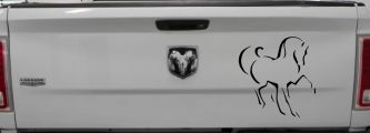 Tribal Horse Car or Truck Window Decal Sticker (Black)