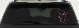 Tribal Horse Car or Truck Window Decal Sticker (Pink)