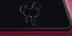 Tribal Horse Car or Truck Window Decal Sticker (Silver)