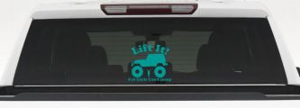 Lift It Fat Girls Cant Jump Jeep Off Road Funny Car or Truck Window Decal Sticker (Turquoise)