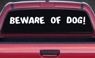 Beware Of Dog Car or Truck Window Decal Sticker