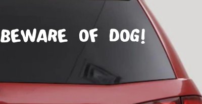 Beware Of Dog Decal for Car Truck Window Vinyl Sticker