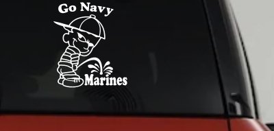 Go Navy Beat Marines Decal Funny Car Truck Window Sticker