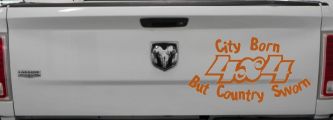 City Born But Country Sworn 4X4 Off Road Car or Truck Window Decal Sticker (Nut Brown)
