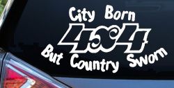City Born But Country Sworn 4X4 Off Road Car or Truck Window Decal Sticker