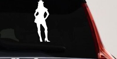Cowgirl Skirt Decal for Car or Truck Windows Vinyl Sticker Art