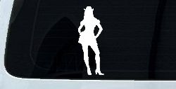 Cowgirl in Skirt Car or Truck Window Decal Sticker