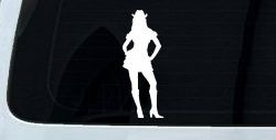 Cowgirl in Skirt Car or Truck Window Decal Sticker