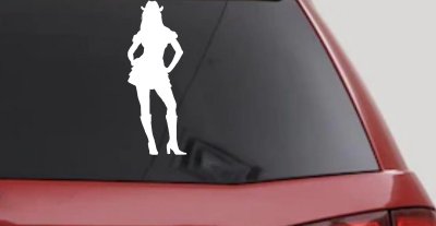 Cowgirl Skirt Decal for Car or Truck Windows Vinyl Sticker Art