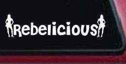 Rebelicious Cowgirl Country Girl Car or Truck Window Decal Sticker