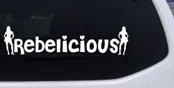Rebelicious Cowgirl Country Girl Car or Truck Window Decal Sticker