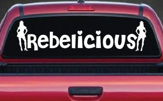 Rebelicious Cowgirl Country Girl Car or Truck Window Decal Sticker