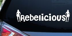 Rebelicious Cowgirl Country Girl Car or Truck Window Decal Sticker