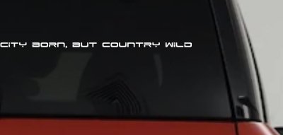 City Born Country Wild Decal - Car Truck Window Sticker Vinyl