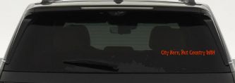 City Born But Country Wild Car or Truck Window Decal Sticker (Orange Red)
