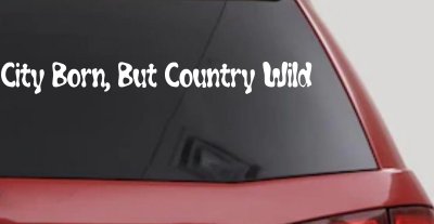 City Born Country Wild Decal - Car Truck Window Vinyl Sticker