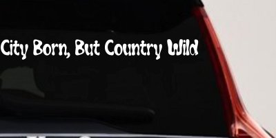 City Born Country Wild Decal - Car Truck Window Vinyl Sticker
