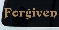 Forgiven Christian Christian Car or Truck Window Decal Sticker (Light Brown)