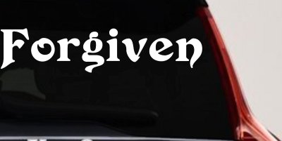 Forgiven Christian Car Decal Sticker for Truck Window Vinyl
