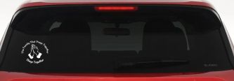 The Family That Prays Together Stays Together Christian Car or Truck Window Decal Sticker (White)