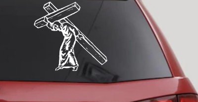 Jesus Cross Christian Car Truck Window Vinyl Decal Sticker Faith Symbol