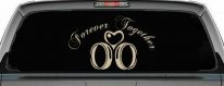 Forever Together Marriage Wedding Car or Truck Window Decal Sticker (Desert Sand)