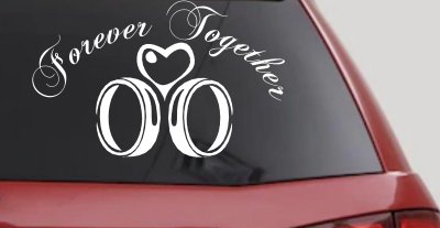 Forever Together Wedding Car Decal Vinyl Sticker for Vehicle Windows